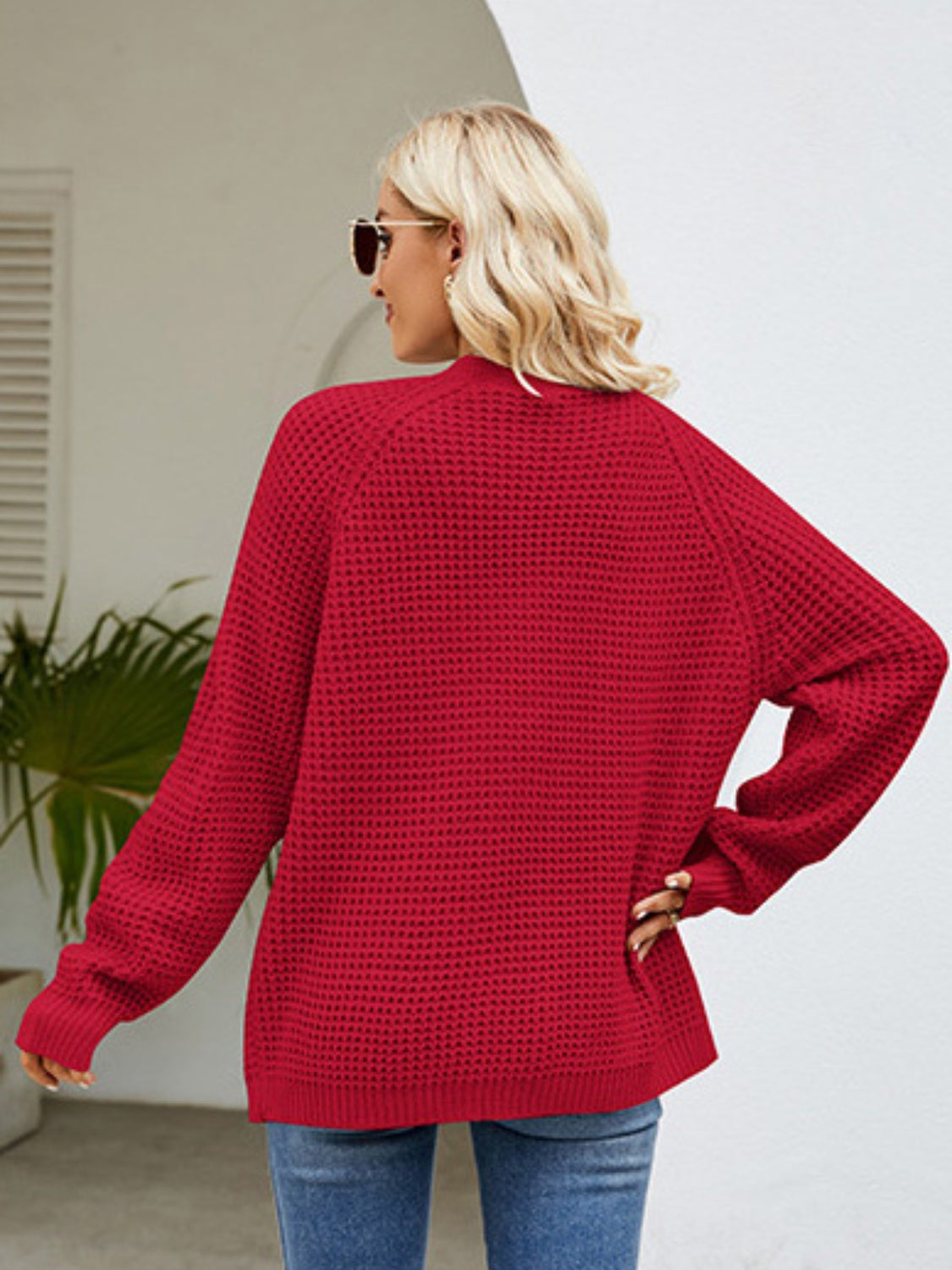 Open Front Raglan Sleeve Pocketed Cardigan e576e8c7-e6f6-4a33-923a-519d9002e883-Max Glownestbest