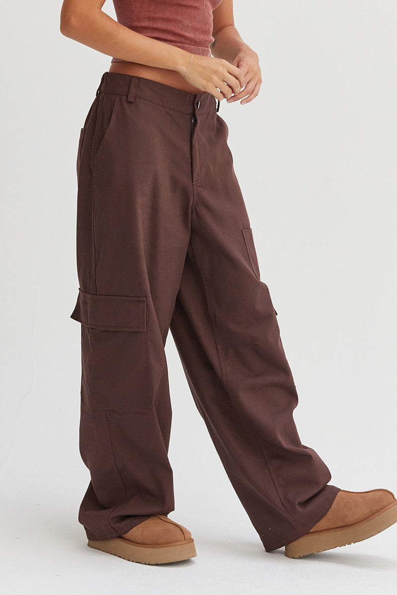 HYFVE Elastic Waist Wide-Leg Cargo Pants e5c2a87b-66bf-4004-920e-823fe2ba3e31-Max Trendsi