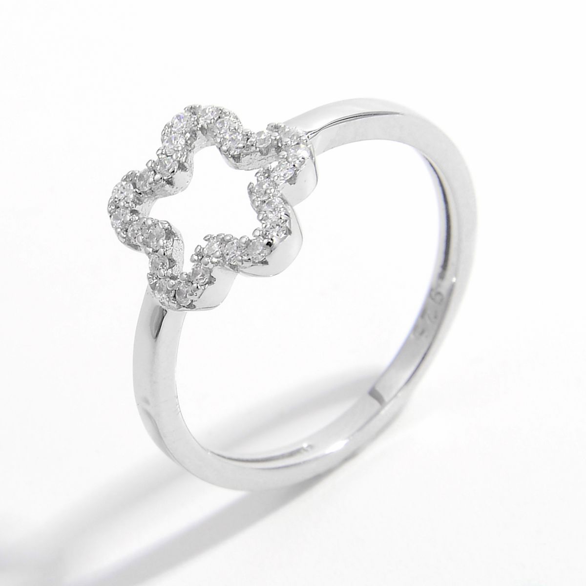 925 Sterling Silver Inlaid Zircon Ring e5ea43d6-db14-4be7-8d6c-302ceee280b2-Max Trendsi