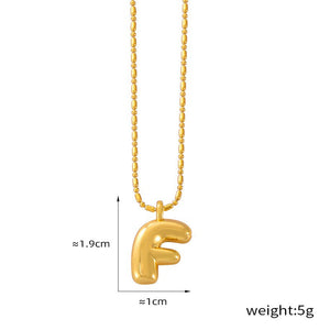 18K gold simple and elegant 26 letters design light luxury style necklace e682b88d-1ee7-4a5d-91d6-bc318d0bd12d Artshiney