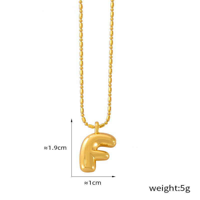 18K gold simple and elegant 26 letters design light luxury style necklace e682b88d-1ee7-4a5d-91d6-bc318d0bd12d Artshiney
