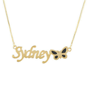Noble Dazzling Butterfly Custom Name Necklace e699ad36-3910-40ef-9315-f94bfa63021d Artshiney