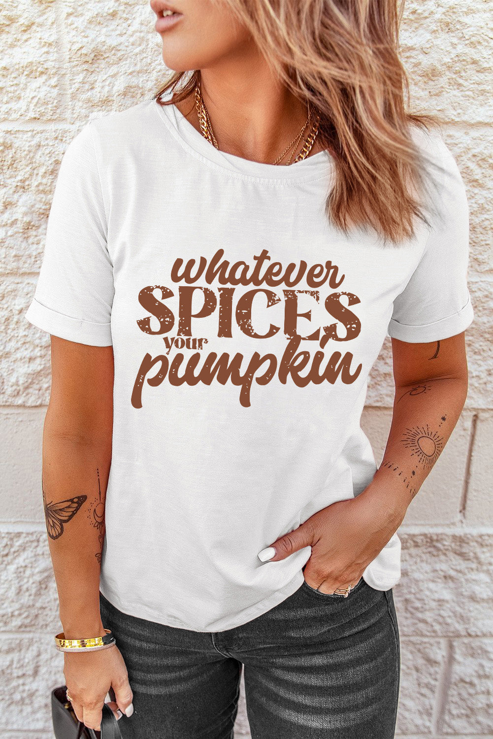 Glownestbest ® | WHATEVER SPICES YOUR PUMPKIN Graphic Tee e69b5b26208743ffb7652fd7cf51e320-Max Glownestbest