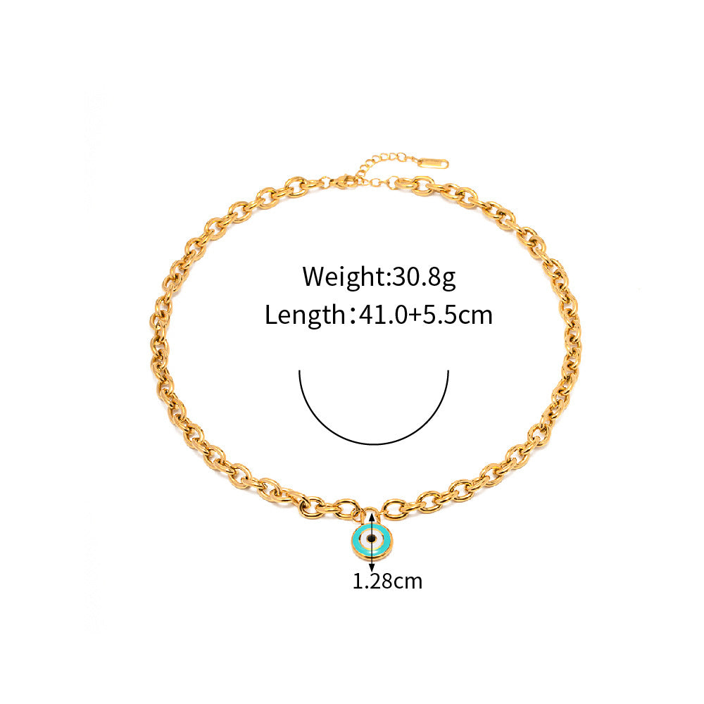 18K Gold Noble Atmosphere Concentric Circle Design Versatile Necklace e6c8a178-e074-47ed-96f7-4a02d07204cb Artshiney