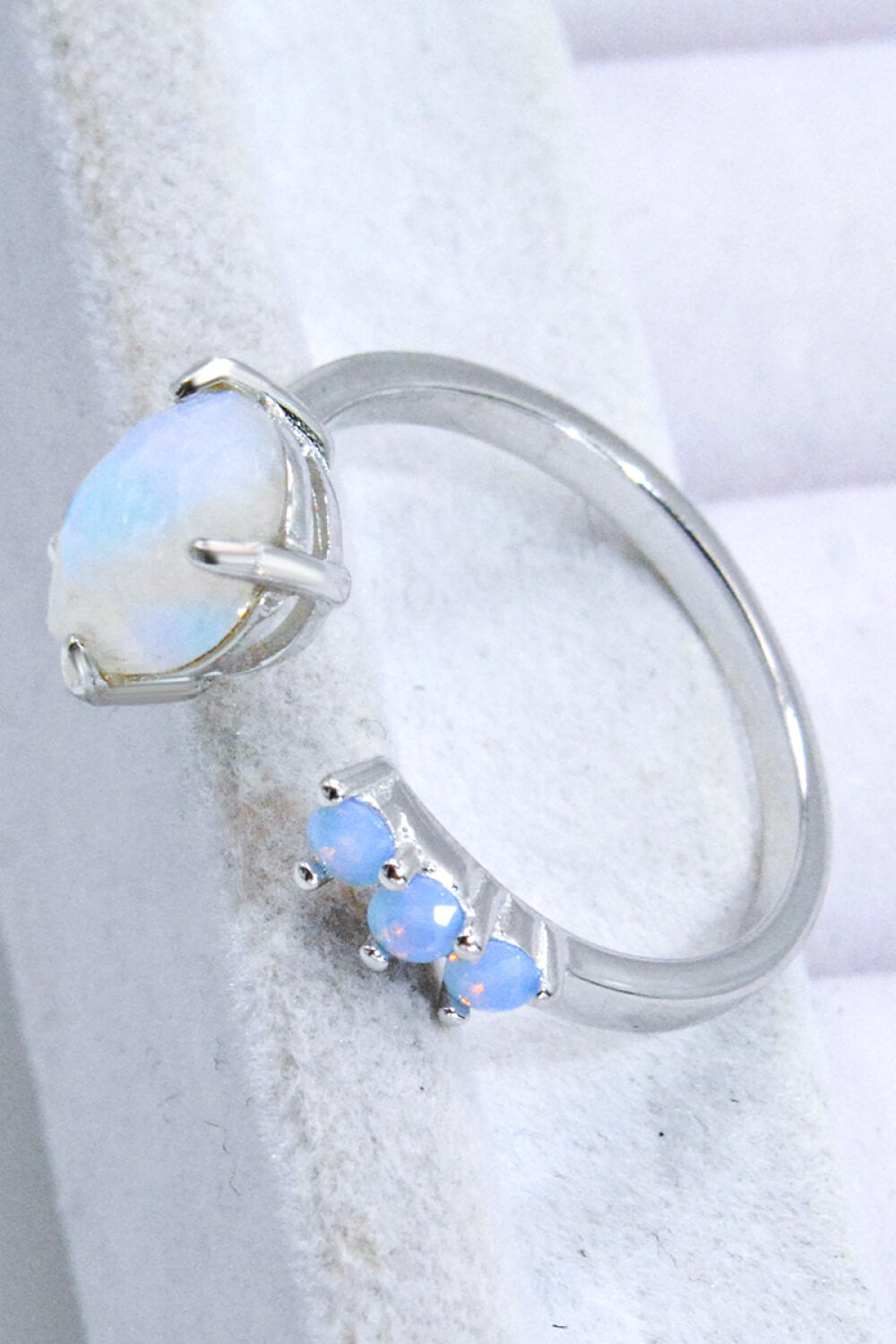 18K Rose Gold-Plated Moonstone Open Ring e7556586931941e08da146b780f763bc-Max Trendsi