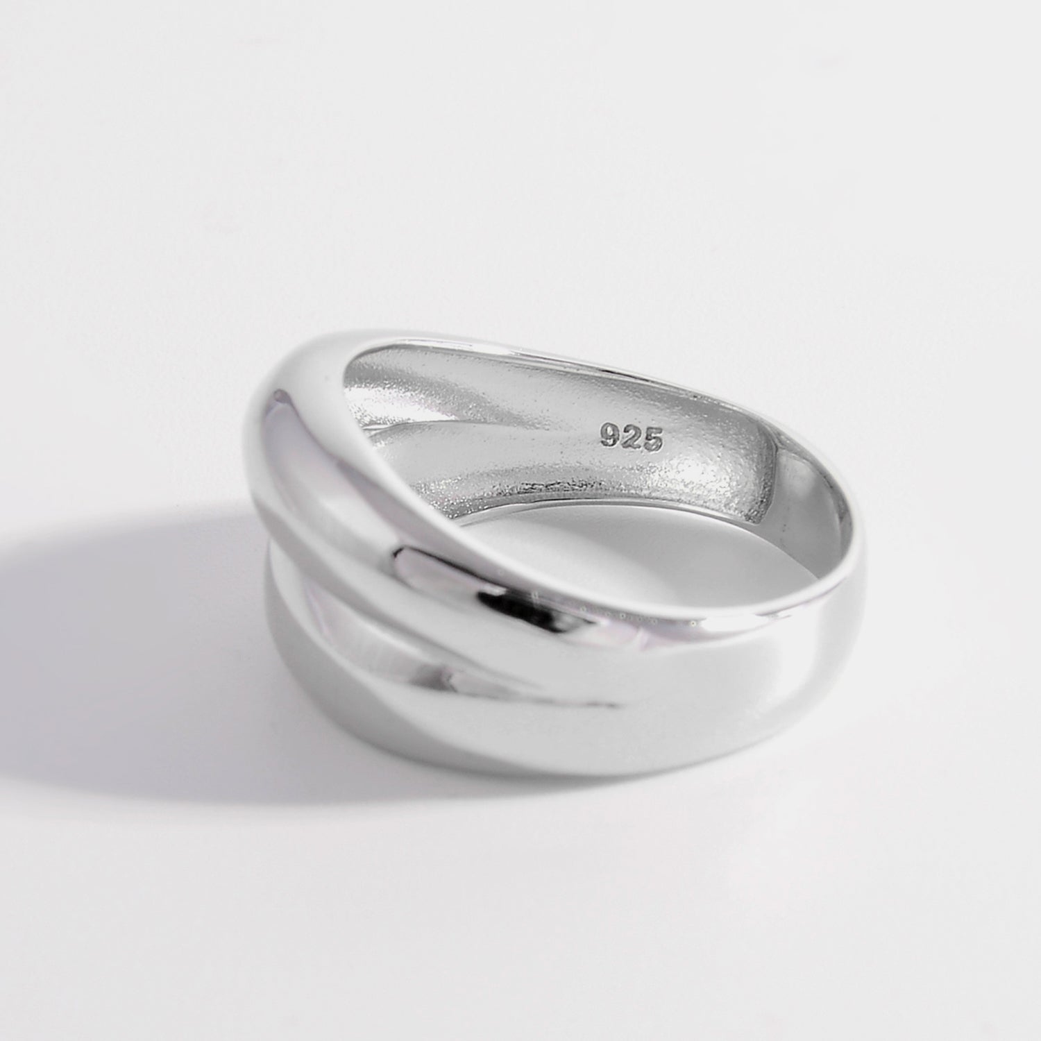 925 Sterling Silver Bulging Ring e756e8f1-2413-4d7c-84ad-b8243eb14409-Max Trendsi