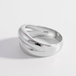 925 Sterling Silver Bulging Ring e756e8f1-2413-4d7c-84ad-b8243eb14409-Max Trendsi
