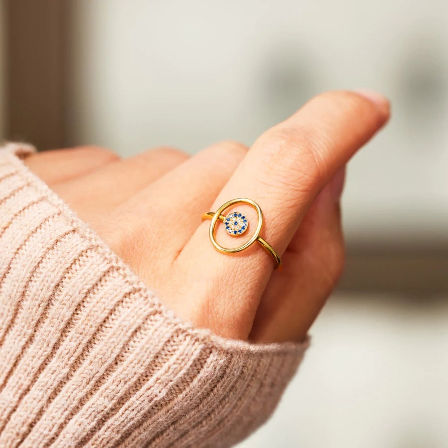 925 Sterling Silver Evil Eye Ring e7595fc1-2ec7-4525-b306-77596eb36fd8-Max Trendsi