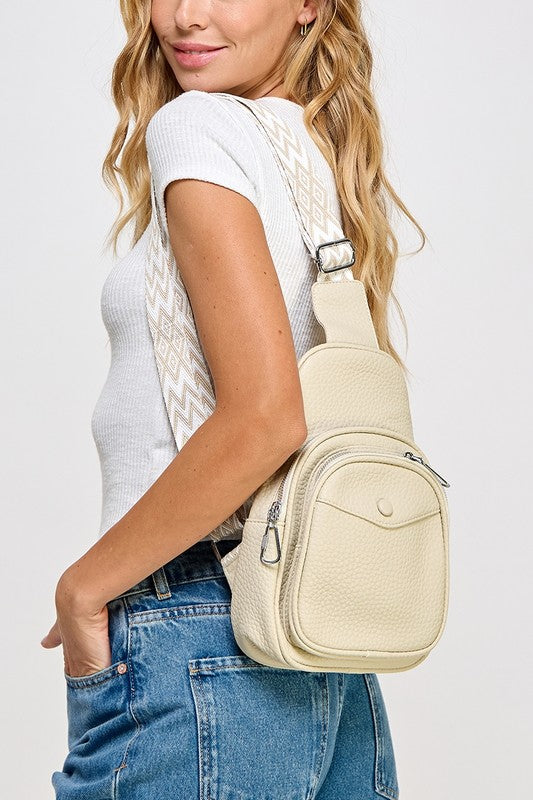 Fame Textured PU Leather Sling Bag e804d307-f63a-4bfe-969a-52fc7699cd08-Max Trendsi