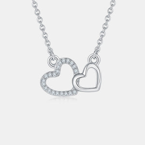 Moissanite 925 Sterling Silver Heart Necklace e8a13859-37b7-4174-a1be-065e91b4b856-Max Trendsi