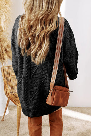 Cable-Knit Round Neck Sweater Dress e8dcdcce-83e1-411b-aa90-4dee147855db-Max Glownestbest