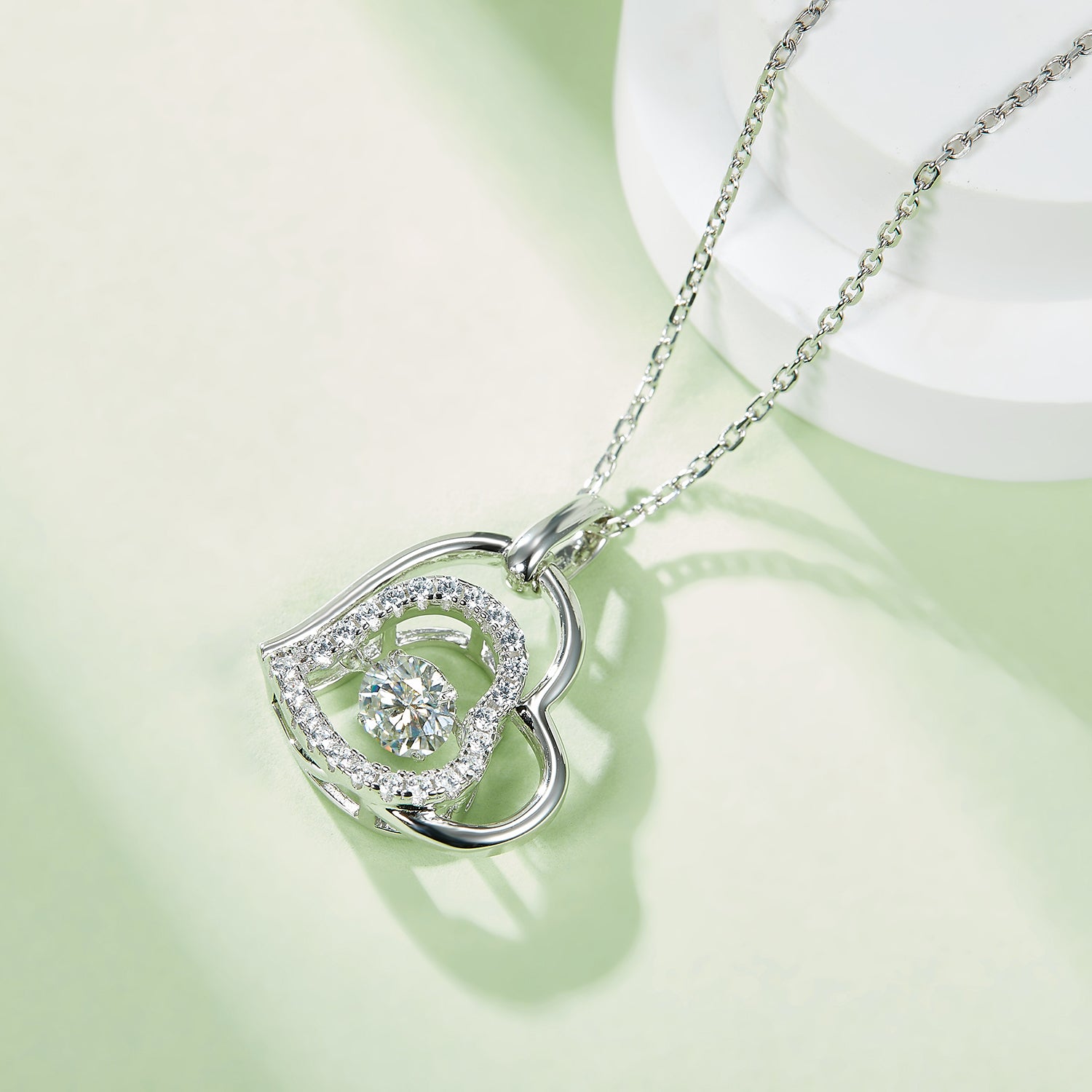 Moissanite 925 Sterling Silver Heart Necklace e998e656-7a94-42ad-b8ca-28e9e4aa3068-Max Trendsi