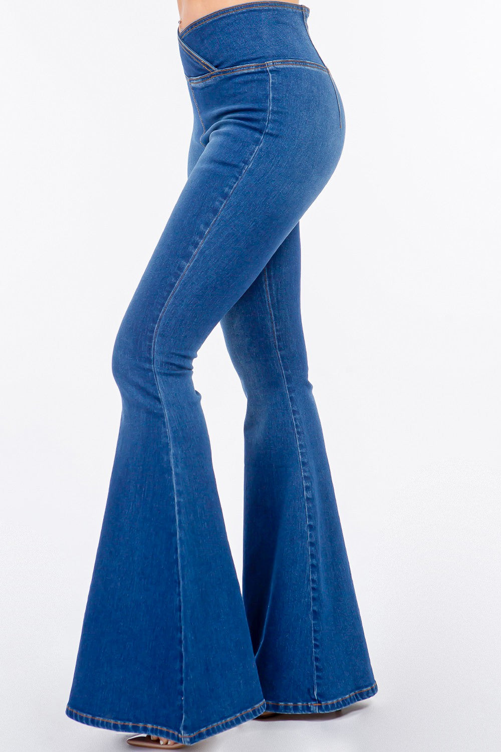American Bazi High Waist Pull On Flare Jeans e9e9ada3-6fdf-4a28-9a38-43403fc1cdcd-Max Trendsi