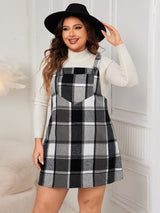 Honey Plus Size Plaid Wide Strap Overall Dress Black ea228648-eeb5-4853-bbd4-415e2a73bd2f-Max Glownestbest