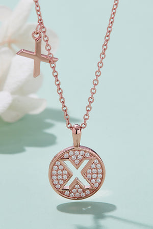 Moissanite U to Z Pendant Necklace X One Size ea4bd20481764e7484b04a6403abe020-Max Trendsi