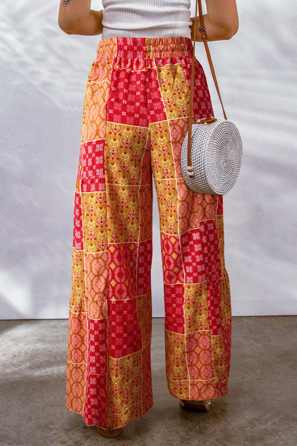 Full Size Drawstring Printed Wide Leg Pants eaa5ea76-63ed-4dff-88af-c548a3215171-Max Trendsi