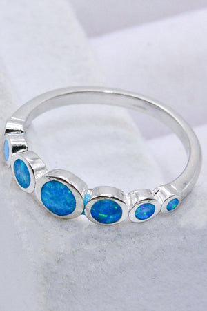 925 Sterling Silver Multi-Opal Ring ebb0880f1c9e4e48b36aef0e14c8c70e-Max Trendsi