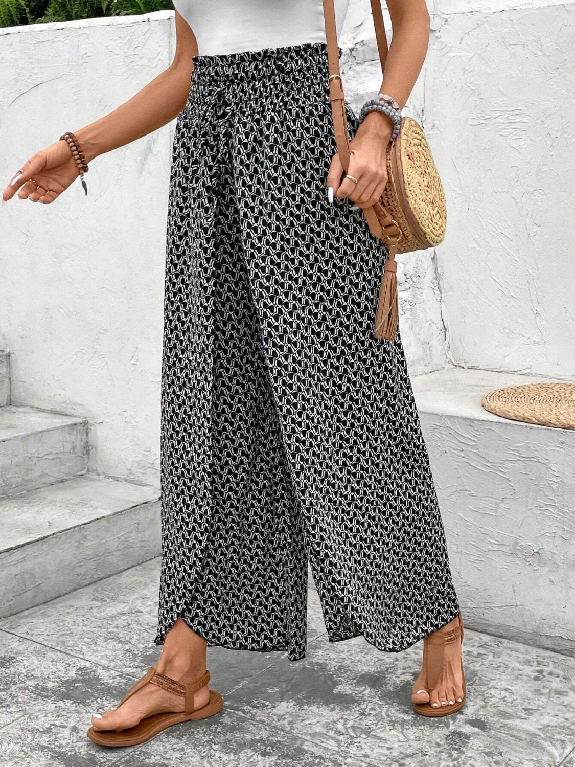 Tied Printed Wide Leg Pants ecad4809-e805-4a80-9683-b3059a607385-Max Trendsi
