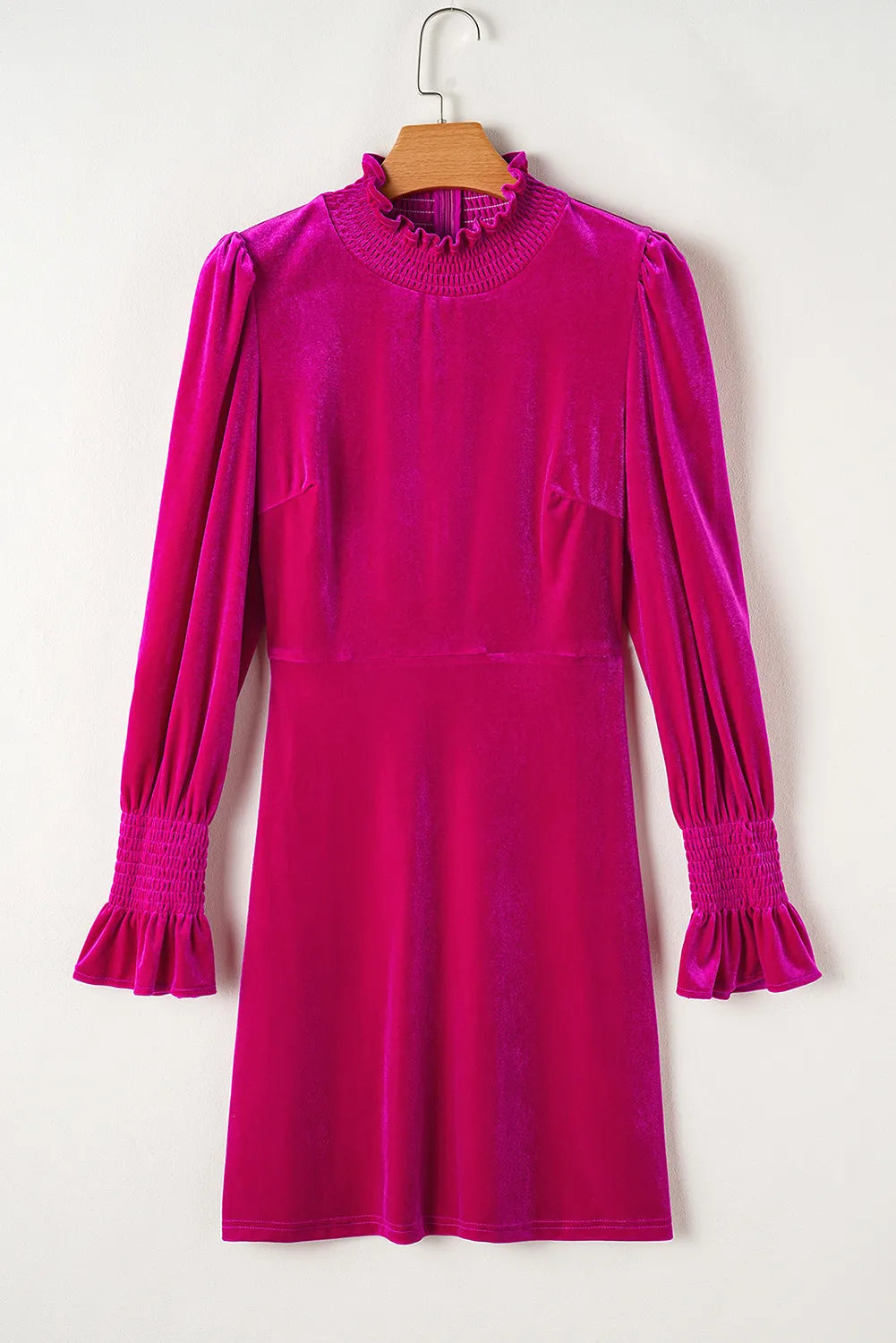 Frill Mock Neck Flounce Sleeve Mini Dress ecc8cf9a-792a-4771-9a07-5d9e4f6a1606-Max Glownestbest