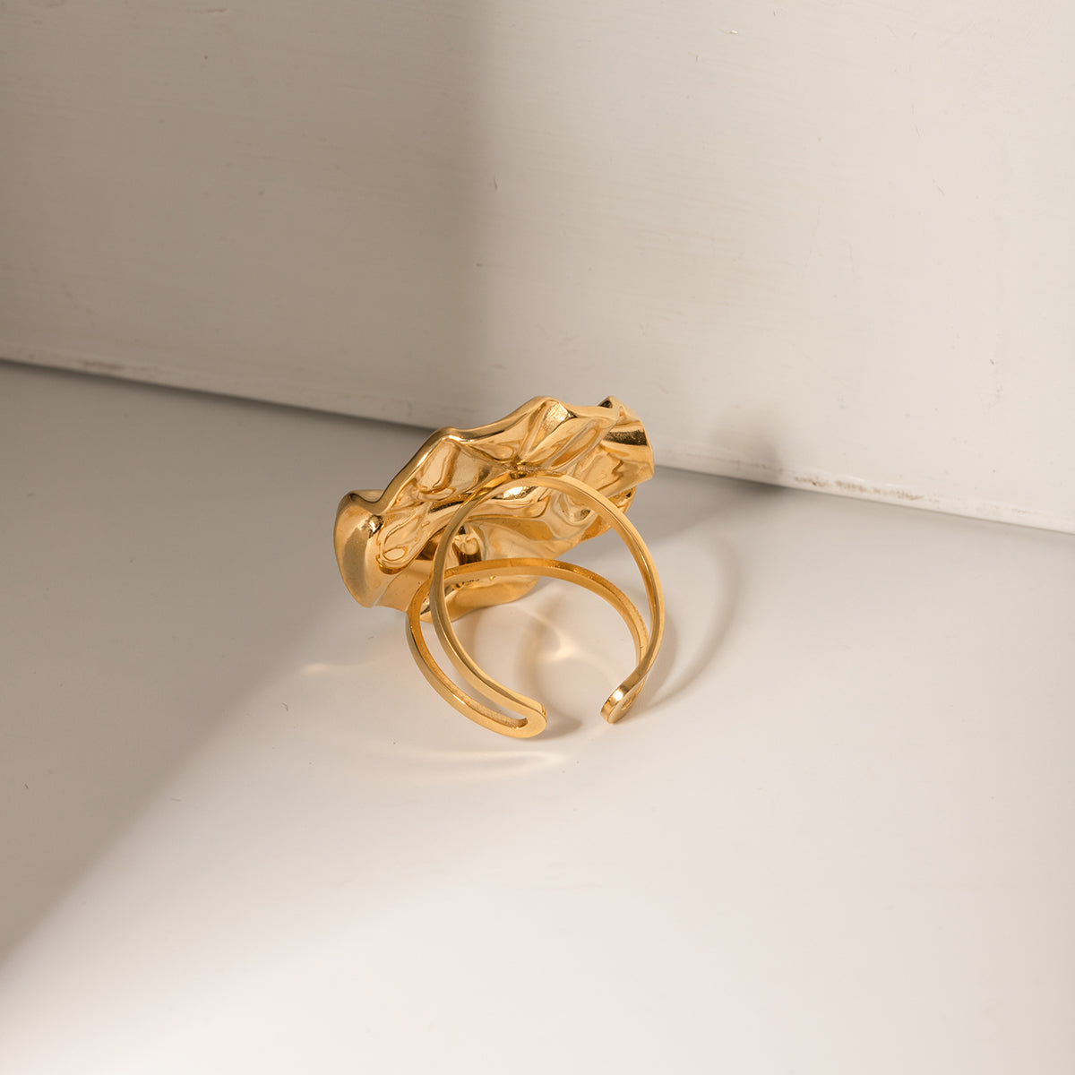 18K Gold-Plated Irregular Open Ring ed2f0a31-258b-4b4f-9095-7c2a91999882-Max Trendsi