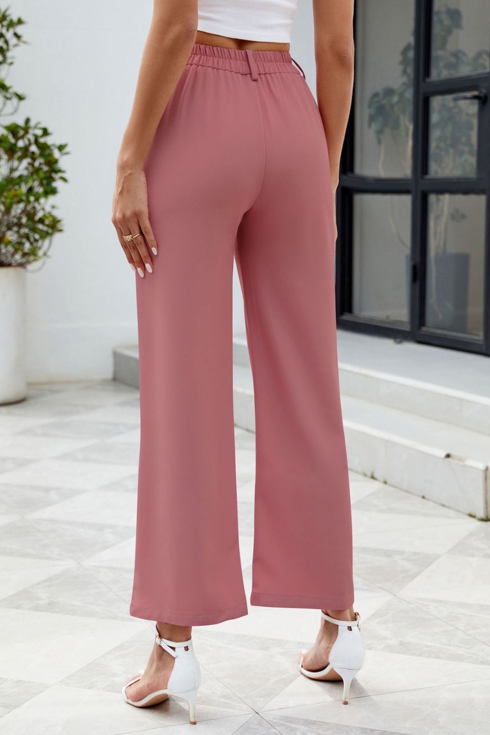 Pocketed High Waist Pants ed57d1d1-abde-405b-a4b9-82c107307e9f-Max Trendsi