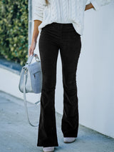 High Waist Bootcut Pants Black ee39b25dc497476c933c823c9d9c4576-Max Trendsi