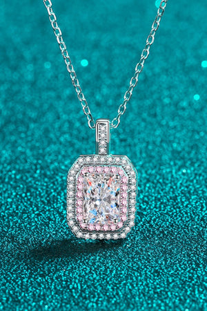1 Carat Moissanite Geometric Pendant Chain Necklace Silver One Size ee58d997ad4d469790ca0cc149f0dac8-Max Trendsi