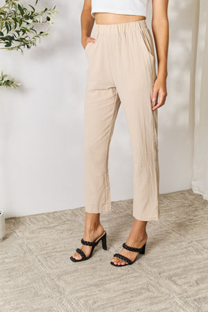 Shiny Pull-On Pants with Pockets eeb0ca3d77054b848066bb0bb7609718-Max Trendsi