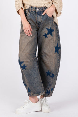 SAGE + FIG Star Wide Leg Jeans with Pockets ef90f08d-a4d1-4d7e-bbe1-7ef9de6395dc-Max Trendsi
