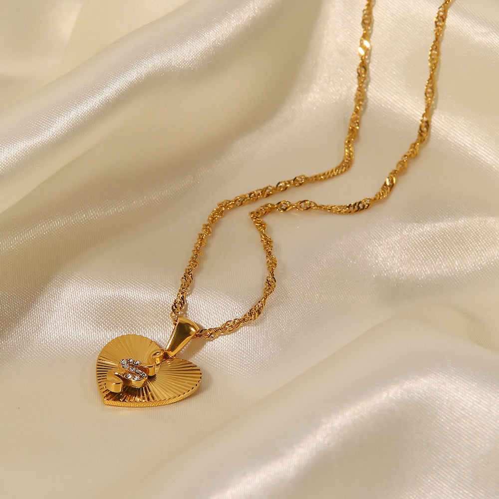 18K Gold Exquisite Compass Snake Inlaid Zircon Design Light Luxury Style Necklace ef9972b7-250d-448e-a386-d8d19309004f Artshiney