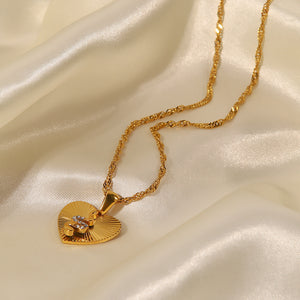18K Gold Exquisite Compass Snake Inlaid Zircon Design Light Luxury Style Necklace ef9972b7-250d-448e-a386-d8d19309004f Artshiney