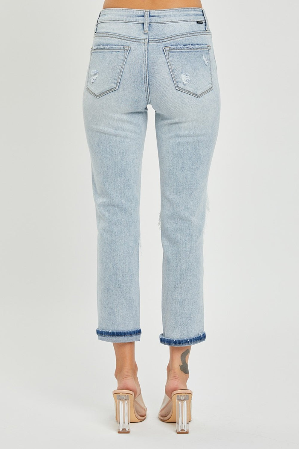 RISEN Mid-Rise Sequin Patched Jeans ef9ce3f9-0929-4e2d-ae9f-834f12e08ee0-Max Trendsi