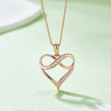 Moissanite 925 Sterling Silver Heart Necklace Rose Gold One Size f00c7a07-f8ef-43b5-85e6-329ed2d0ba19-Max Trendsi