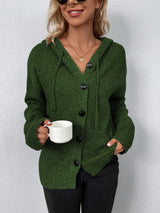 Glownestbest® | Button-Down Long Sleeve Hooded Sweater Matcha Green f0a03cdbbc1a4ee9b956bbdc88565bcd-Max Glownestbest