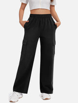 Pocketed High Waist Pants Black f0e7caed-fd47-41fa-8e0b-d7e19b987fba-Max Trendsi