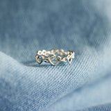 Knotted Hearts 925 Sterling Silver Open Ring Silver 7 f23ae183-07d2-434f-8d8c-af2e48026e5d-Max Trendsi