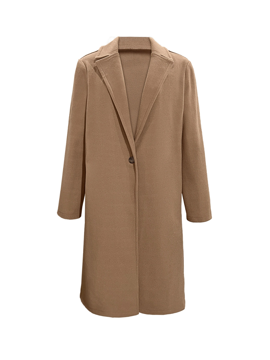 Glownestbest ® | Collared Neck Button Up Long Sleeve Coat f26d034fa32f4ad89667bf1dd64133a9-Max Glownestbest