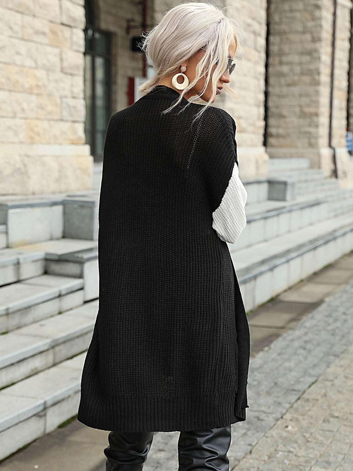 Perfee Tricolor Dropped Shoulder Cardigan with Pockets f35a6af91ea8464e86baad66c8c3acc9-Max Glownestbest