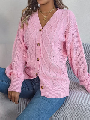 Cable-Knit Long Sleeve Cardigan f3d93489-8b12-4af5-b9c1-fbf686fdc29a-Max Glownestbest