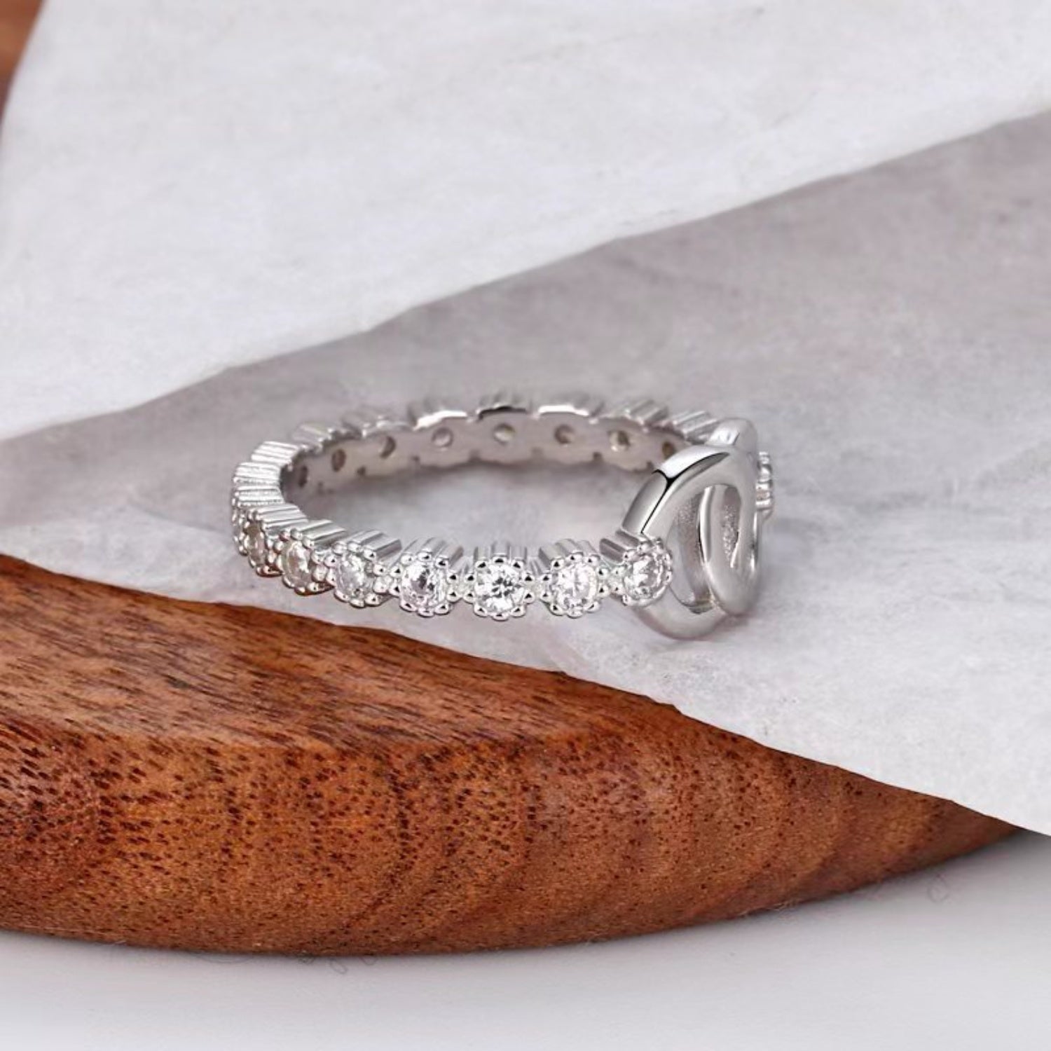 925 Sterling Silver Zircon Ring f4498055-2a52-47b1-b38c-c49f0fde0d83-Max Trendsi