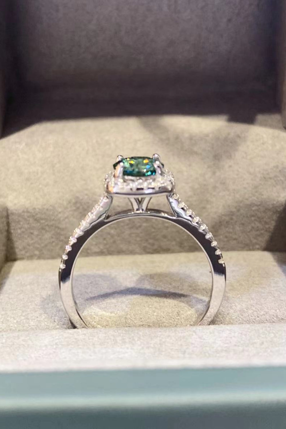 Adored 3 Carat Moissanite Platinum-Plated Cluster Ring f46f2c0f909d4f3bb6518c3e1fba6c90-Max Glownestbest