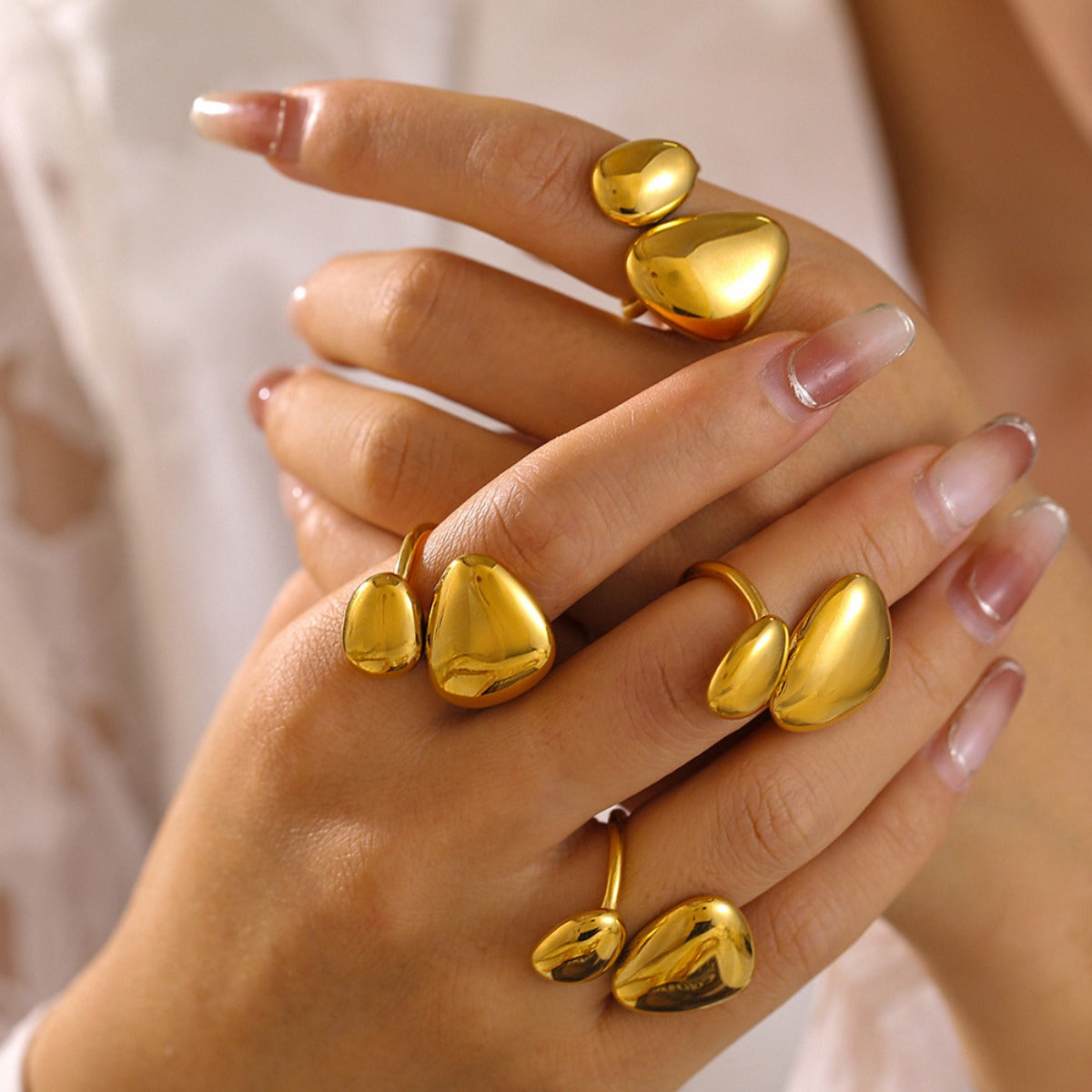 18K Gold-Plated Irregular Bypass Ring f48d4a59-f4ae-4ff4-a4c2-2f256dc9ead3-Max Trendsi