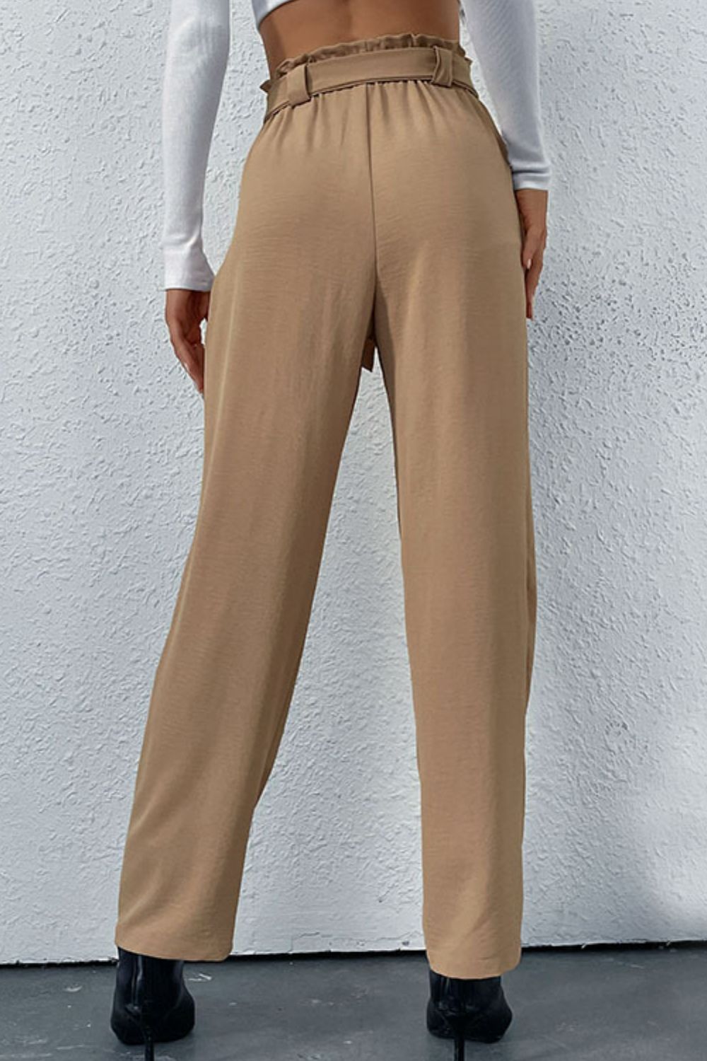 Perfee Belted Straight Leg Pants with Pockets f4bb853e56c9495c82a11d2ba0598043-Max Trendsi
