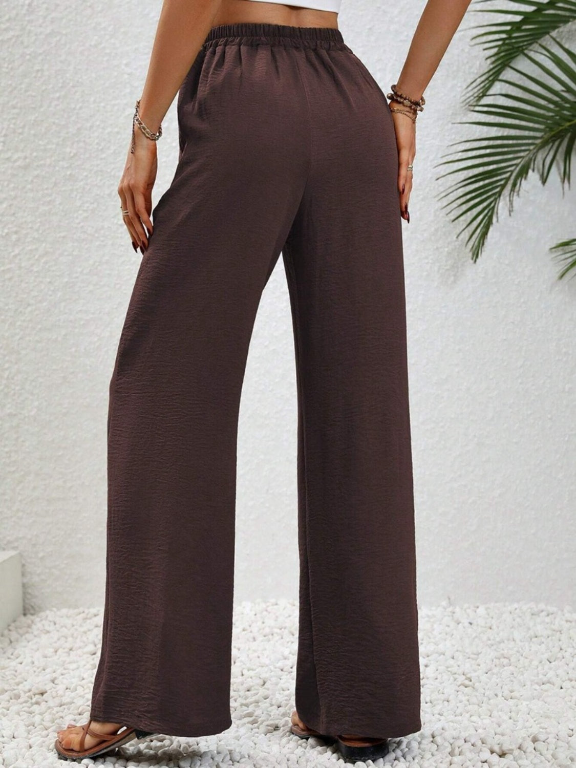 Wide Leg Drawstring Pants f4d8a5b2-ec60-45ce-82a1-c8e1990c6777-Max Trendsi