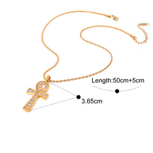 18K Gold Fashion Simple Cross Shape Diamond Design Pendant Necklace f5589ac8-10a1-4916-8a03-dc513907d061 Glownestbest