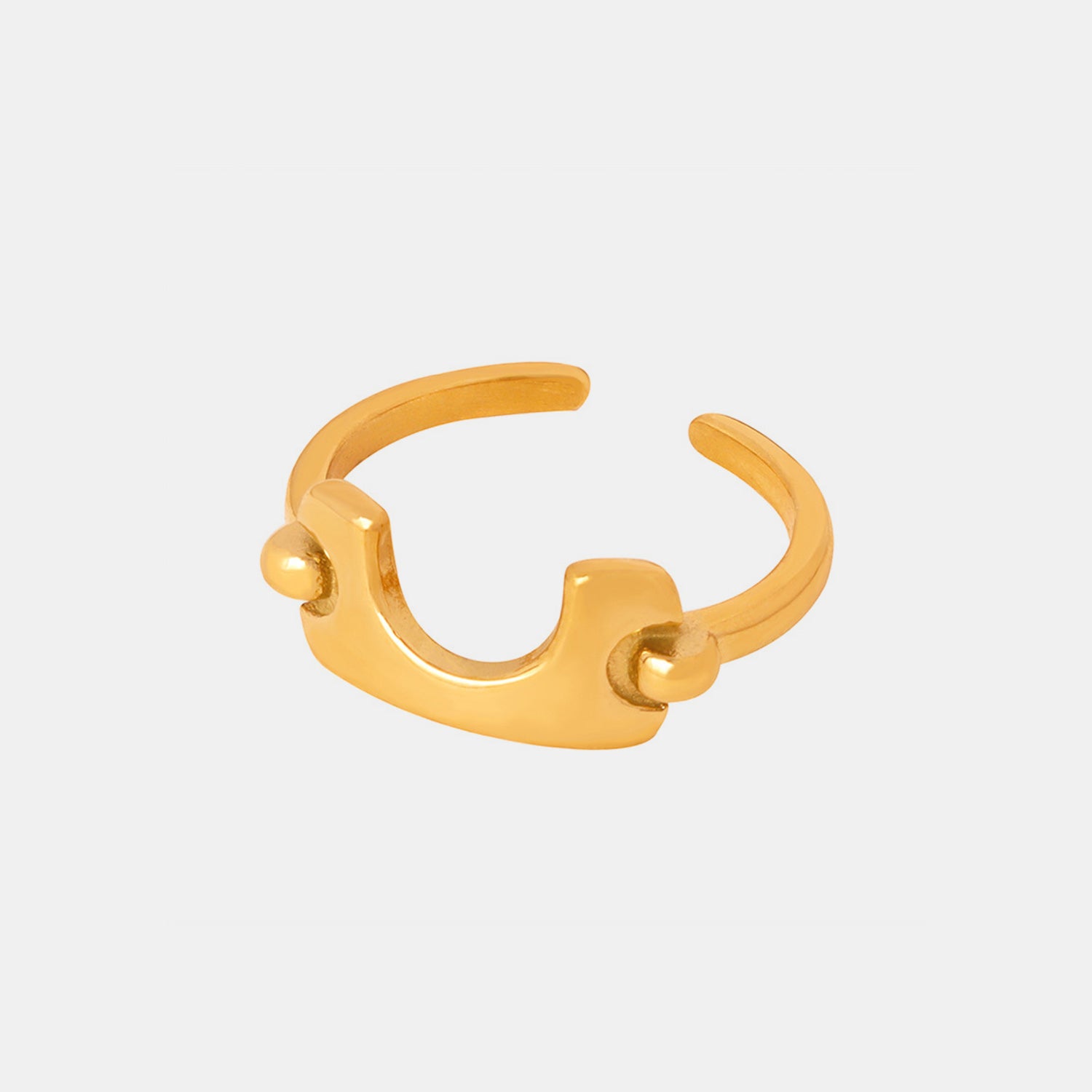 18K Gold-Plated Irregular Open Ring f56f68dd-9ed7-43f2-aa20-25e8aece16c1-Max Trendsi