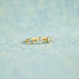 925 Sterling Silver Inlaid Zircon Flower Ring Gold f66844ef-ceac-4092-b564-067060ec3dde-Max Trendsi