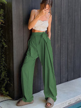 Tied High Waist Wide Leg Pants Green f6981367-b4ba-4dfb-bb9e-29a15faf7e26-Max Trendsi