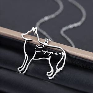 Custom Dog Name Necklace_S925 Silver f716036b-85ab-4933-b331-c94b5620d468 Artshiney