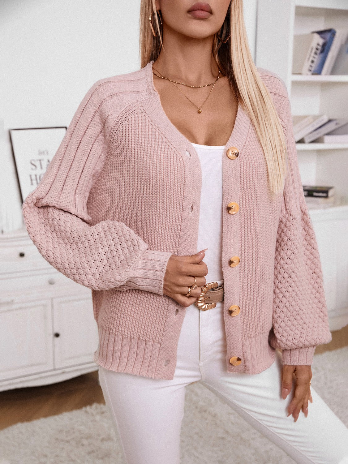 V-Neck Button Up Raglan Sleeve Cardigan f77aa0aa-7cc3-4838-893f-4c7579654ec1-Max Glownestbest